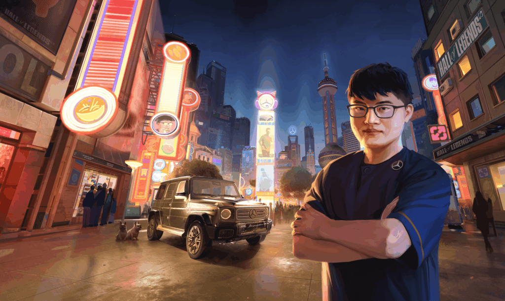 Opera di mercedes per Uzi nella hall of legends