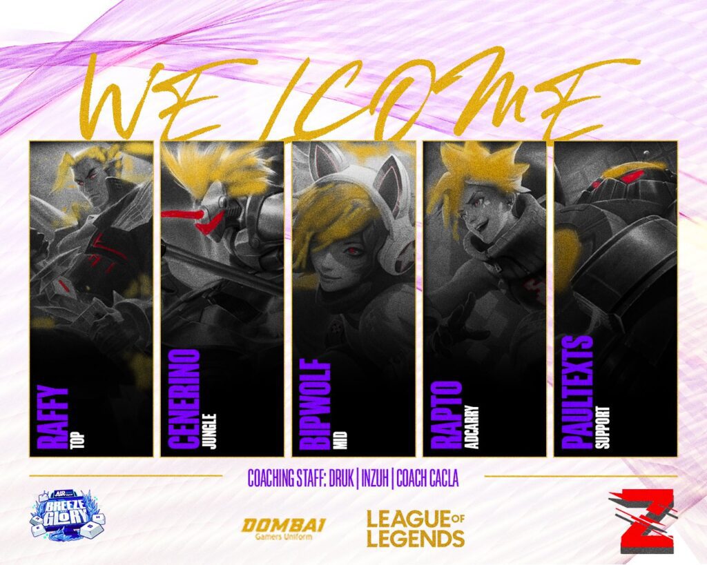 Il Roster degli ZENA Esports per il Breeze Of Glory