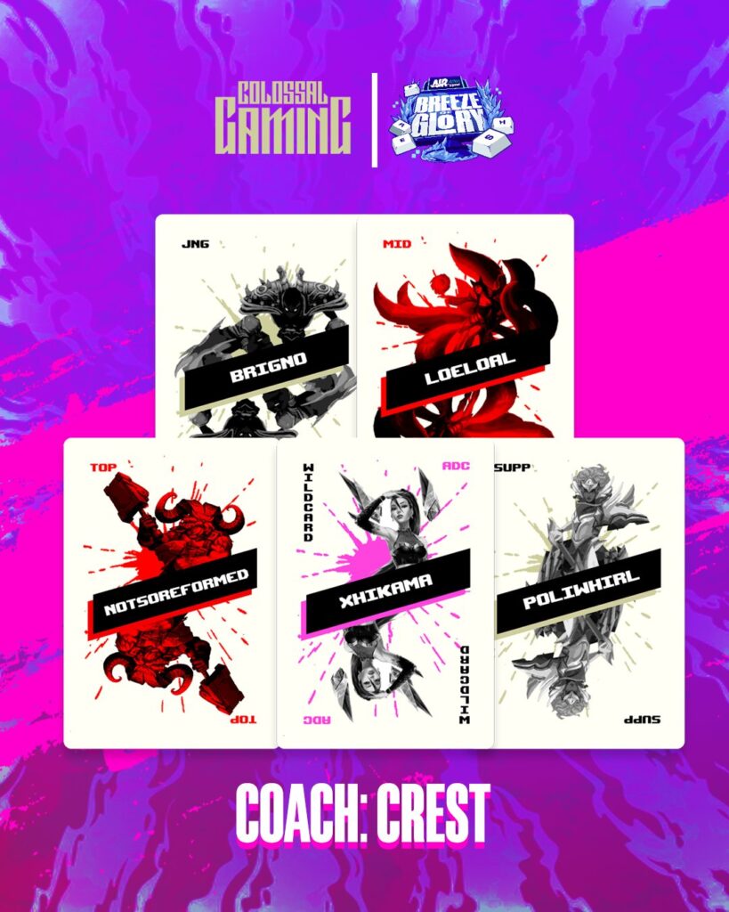 Il Roster dei Colossal per il Breeze Of Glory